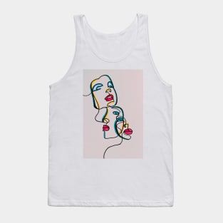 Three faces Tank Top